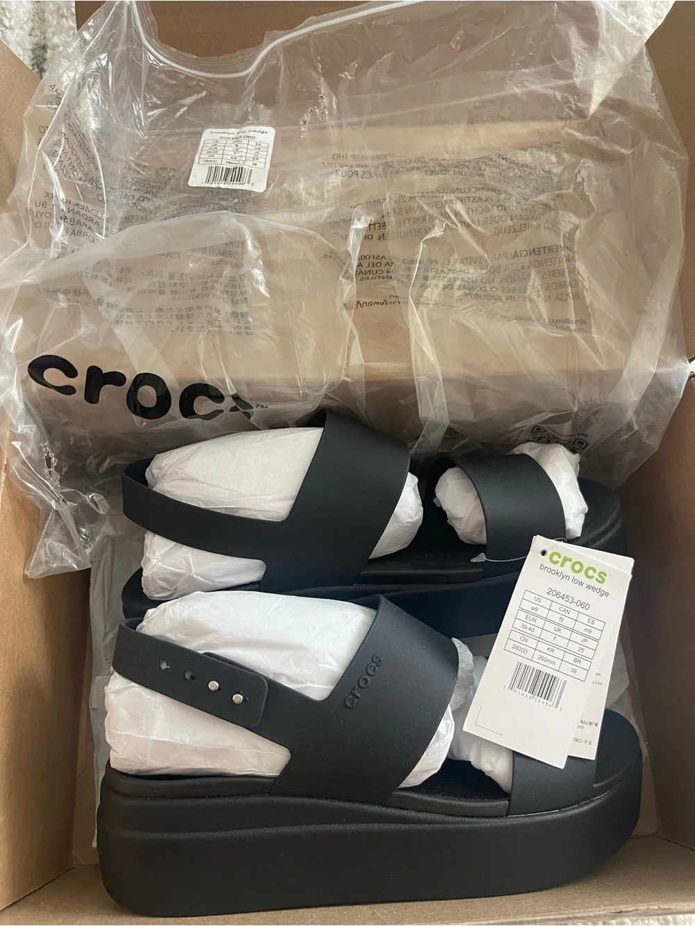 Tik Tok Viral! Crocs Women's Brooklyn Low Wedge Sandals
